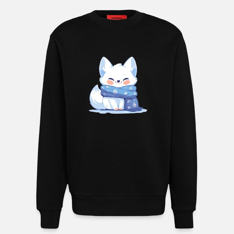 Arctic Fox Polarfüchse Polarfuchs - Sweatshirt - made by SPREAD - SOLID BLACK