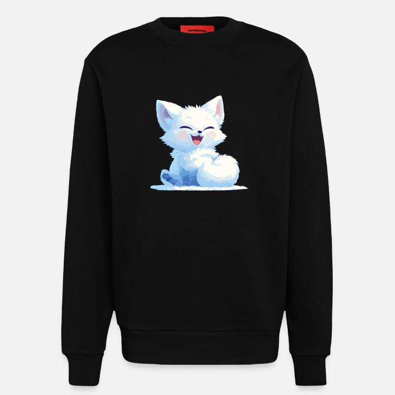 Arctic Fox Polarfüchse Polarfuchs - Sweatshirt - made by SPREAD  - SOLID BLACK