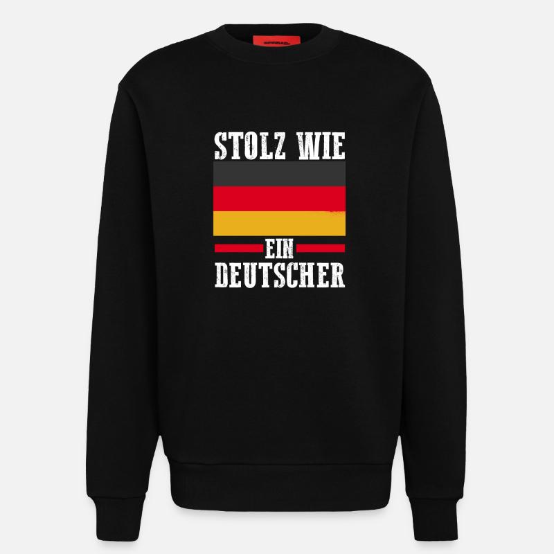 Deutscher Deutsch Deutschland - Sweatshirt - made by SPREAD - SOLID BLACK