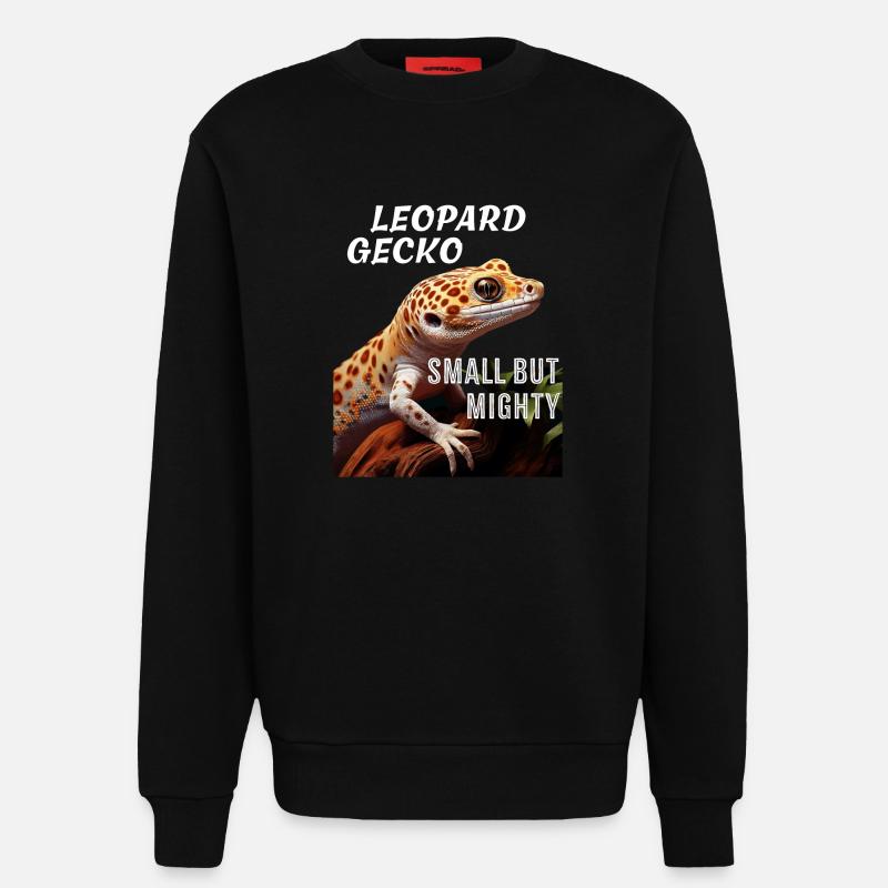 LEOPARD GECKO SMALL BUT MIGHTY - Sweatshirt - made by SPREAD - SOLID BLACK