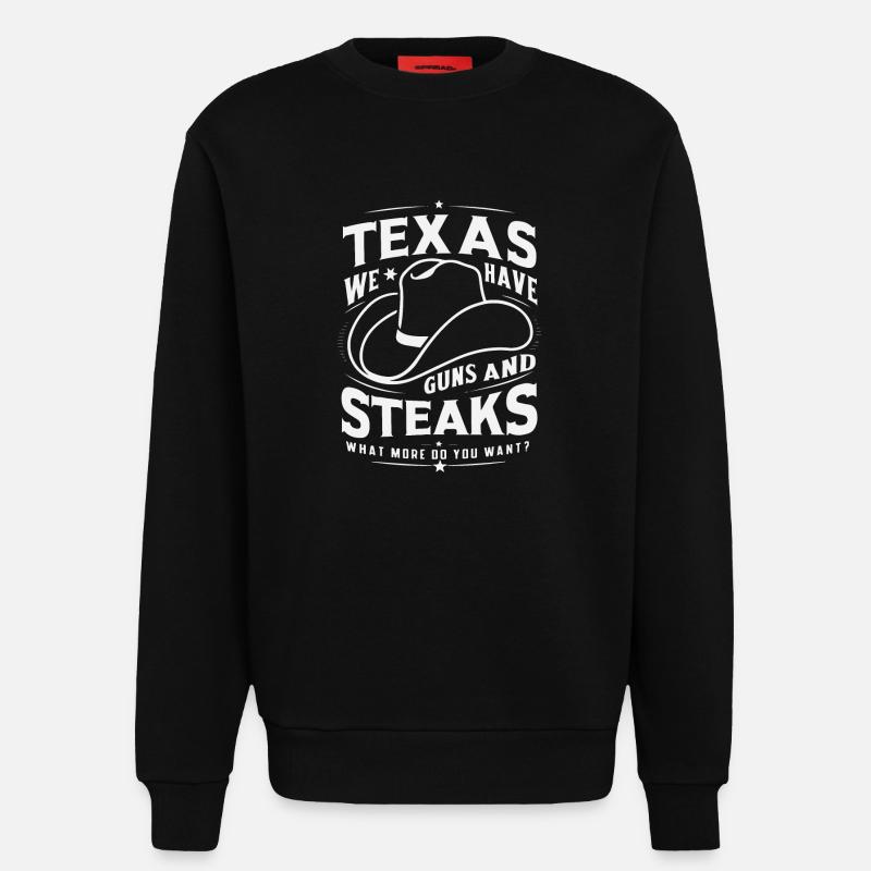 Texas State Texans Texas - Sweatshirt - made by SPREAD  - SOLID BLACK