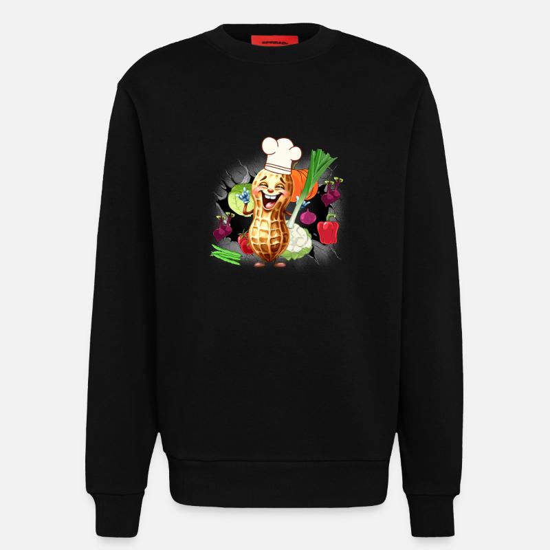 Cook Cooks Vegetables Kitchen - Sweatshirt - made by SPREAD  - SOLID BLACK