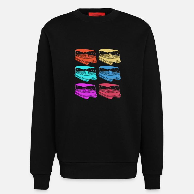 Pontonboot Boot Boote - Sweatshirt - made by SPREAD  - SOLID BLACK