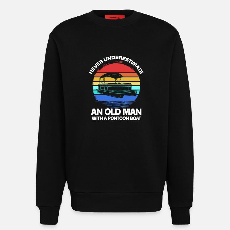 Pontonboot Boot Boote - Sweatshirt - made by SPREAD  - SOLID BLACK