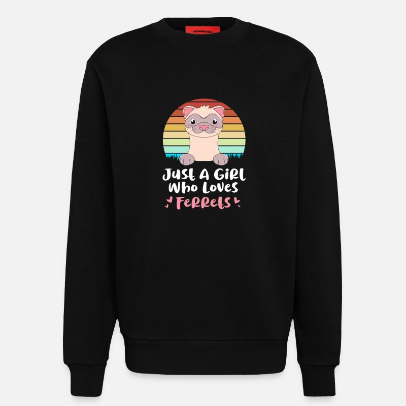Frettchen - Sweatshirt - made by SPREAD  - SOLID BLACK