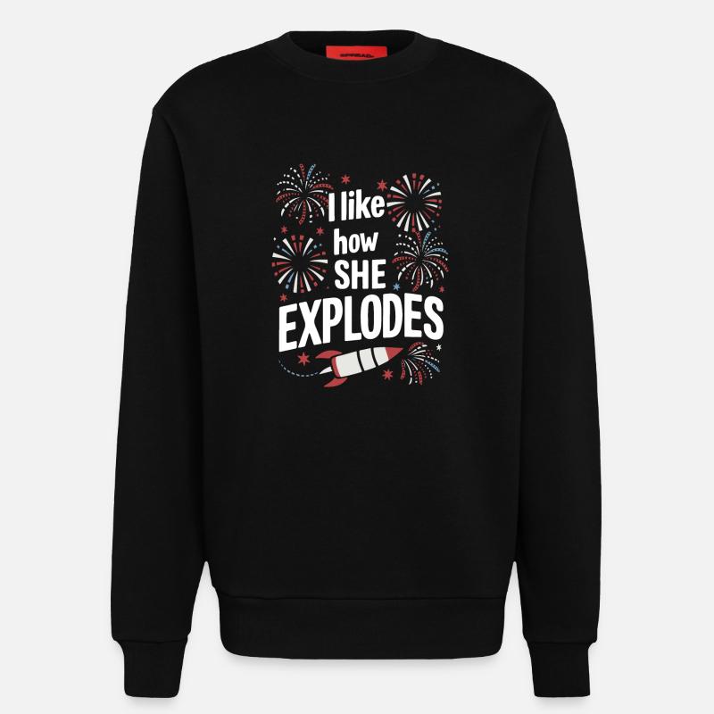 Pyrotechnics Fireworks Pyrotechnics - Sweatshirt - made by SPREAD  - SOLID BLACK