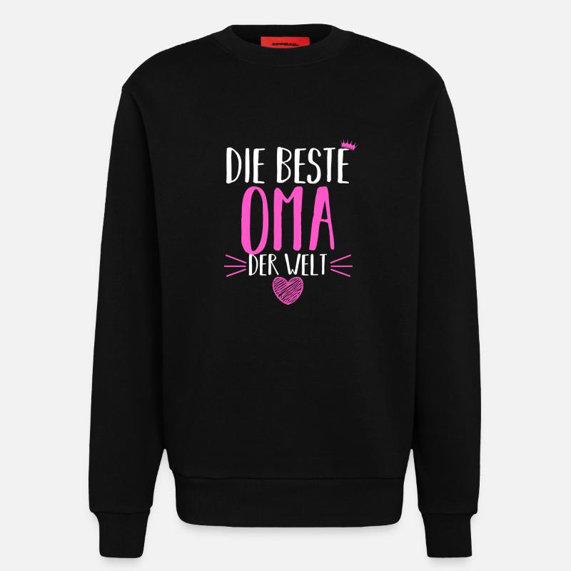 Großmutter Oma - Sweatshirt - made by SPREAD  - SOLID BLACK