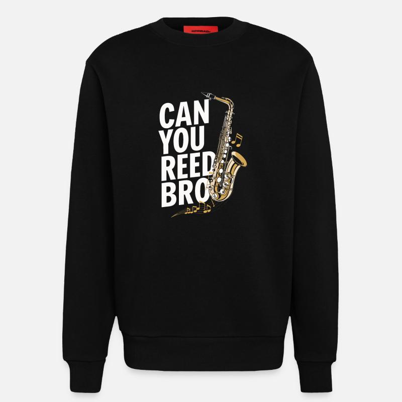 Saxophone Saxophone - Sweatshirt - made by SPREAD  - SOLID BLACK