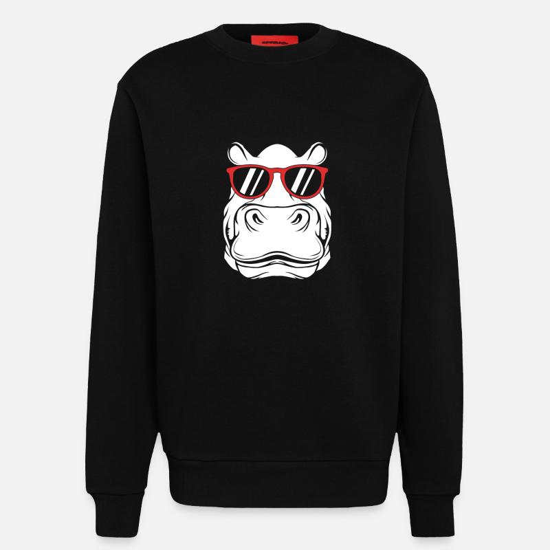 Nilpferd - Sweatshirt - made by SPREAD - SOLID BLACK