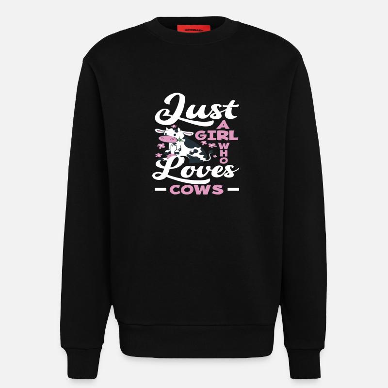 Ein Mädchen Das Kühe Liebt - Sweatshirt - made by SPREAD  - SOLID BLACK