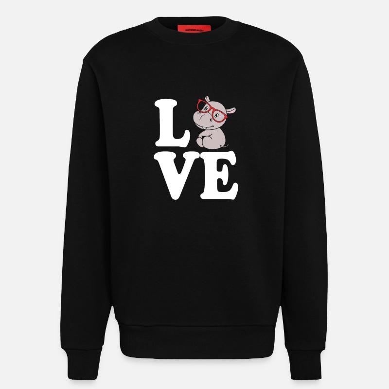 Nilpferd - Sweatshirt - made by SPREAD  - SOLID BLACK