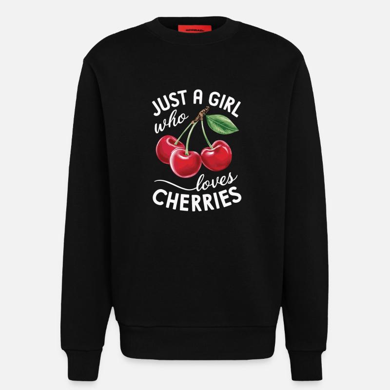 Kirsche Kirschen Früchte Essen - Sweatshirt - made by SPREAD  - SOLID BLACK