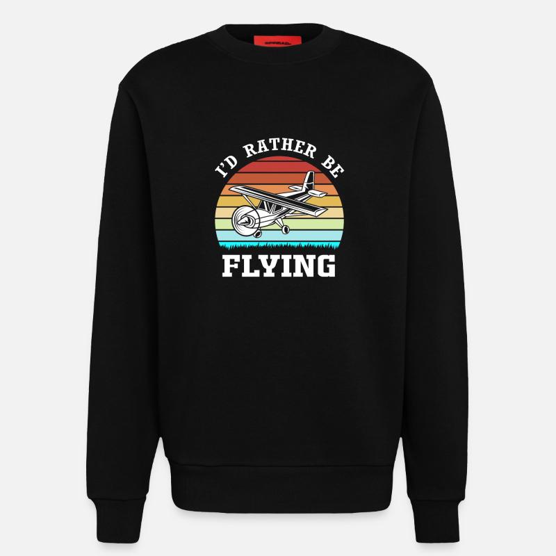 Pilot Flugzeug - Sweatshirt - made by SPREAD  - SOLID BLACK