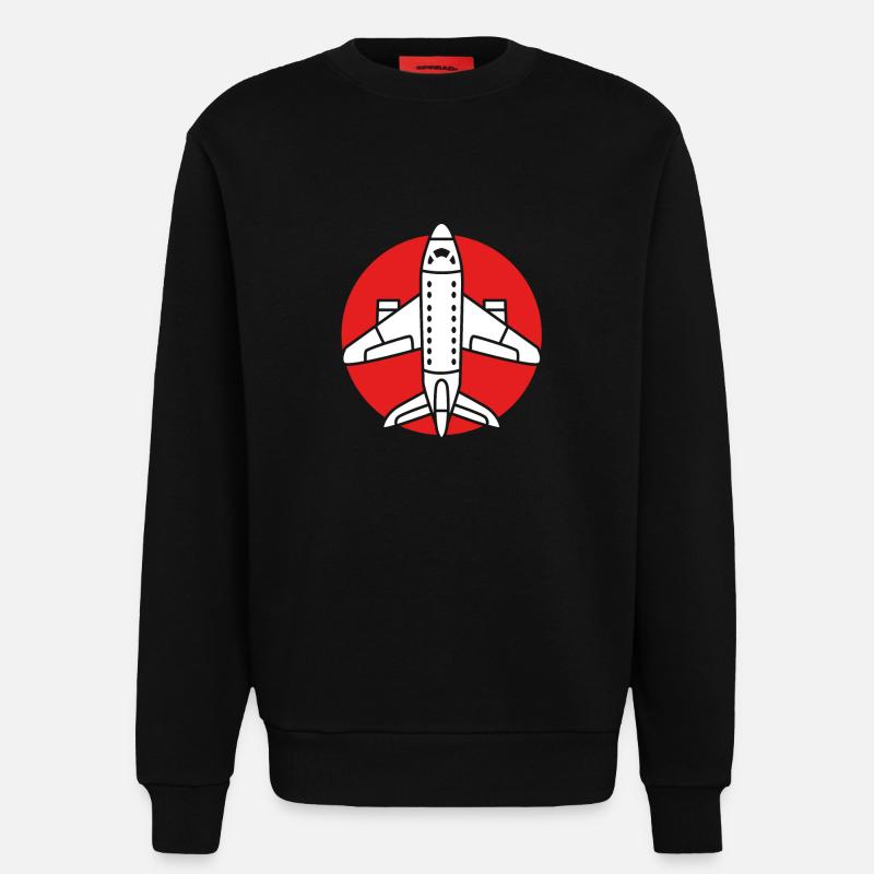 Pilot Flugzeug - Sweatshirt - made by SPREAD  - SOLID BLACK