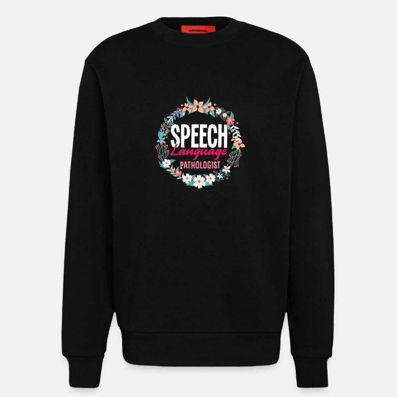 Speech Language Pathologist Blumenkranz - Sweatshirt - made by SPREAD - SOLID BLACK