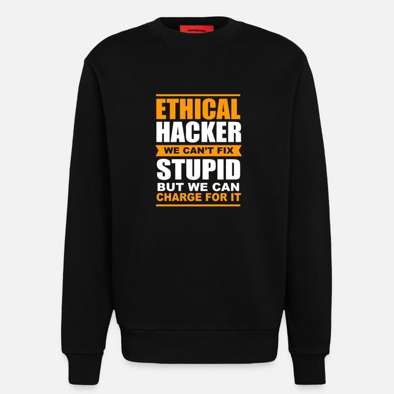 Cyber programmeur cybersécurité Hacker - Sweat bio décontracté fabriqué en UE - SOLID BLACK
