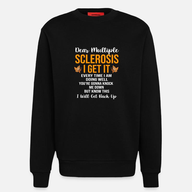 Multiple Sclerosis MS - Sweatshirt - made by SPREAD  - SOLID BLACK