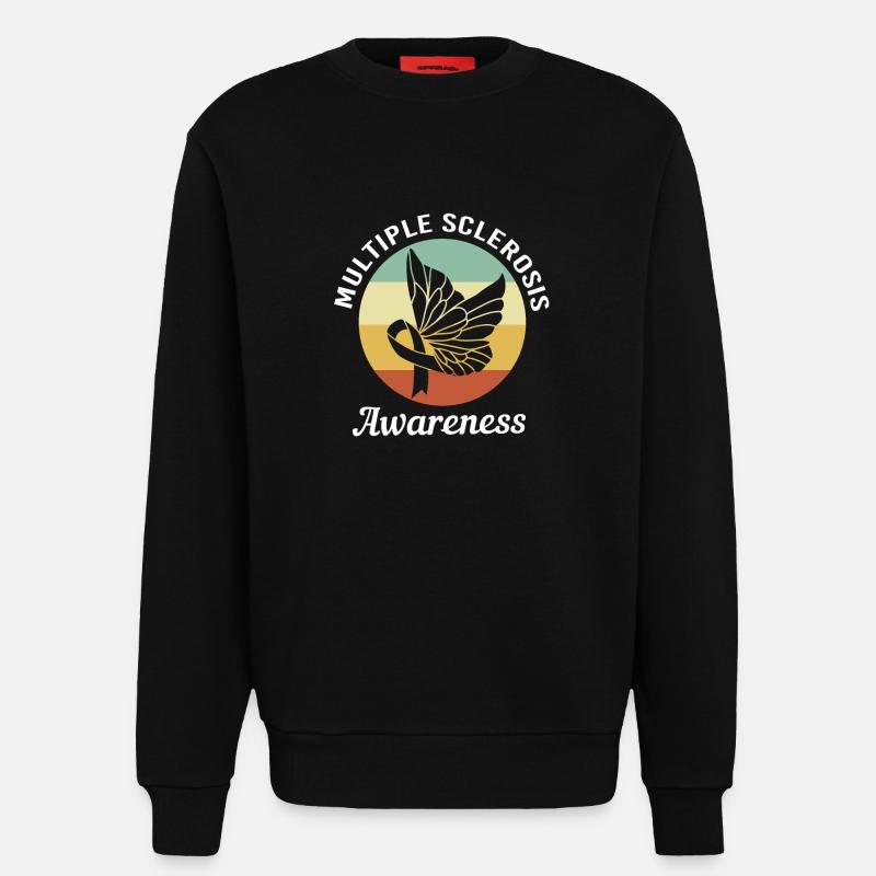 Multiple Sklerose MS - Sweatshirt - made by SPREAD  - SOLID BLACK