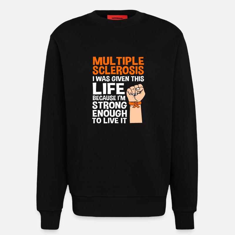 Multiple Sclerosis MS - Sweatshirt - made by SPREAD - SOLID BLACK