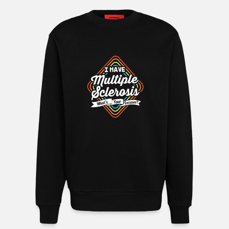 Multiple Sclerosis MS - Sweatshirt - made by SPREAD - SOLID BLACK