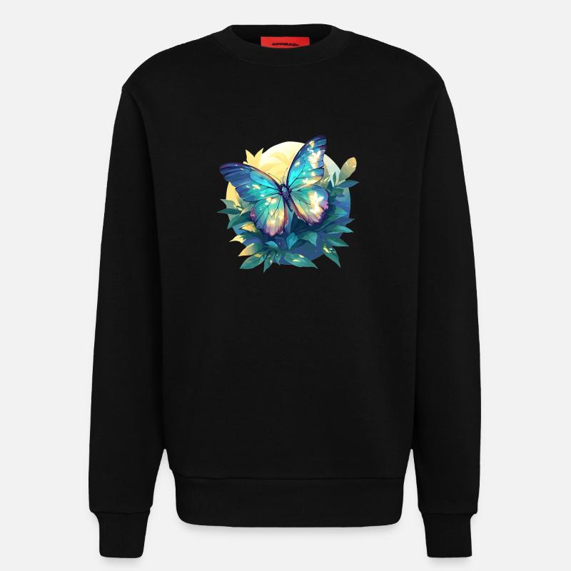 Butterfly Schmetterlinge Schmetterling - Sweatshirt - made by SPREAD  - SOLID BLACK