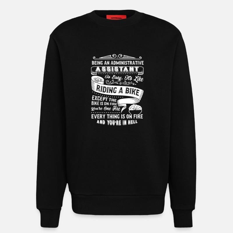 Administrative Assistant Is Easy - Sweatshirt - made by SPREAD  - SOLID BLACK