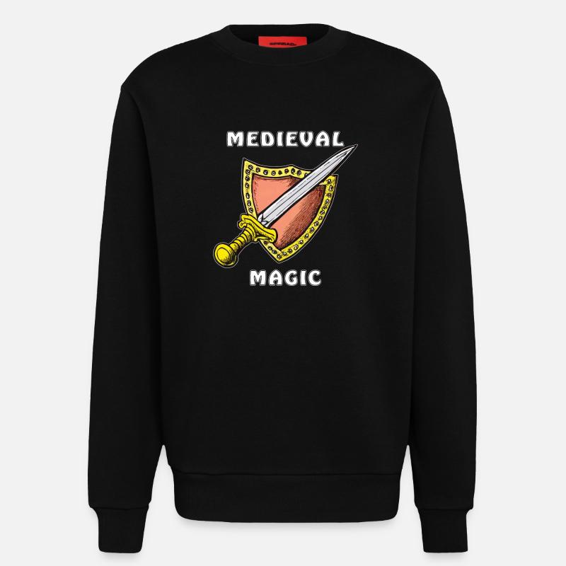 MEDIEVAL SWORD MEDIEVAL MAGIC - Sweatshirt - made by SPREAD - SOLID BLACK