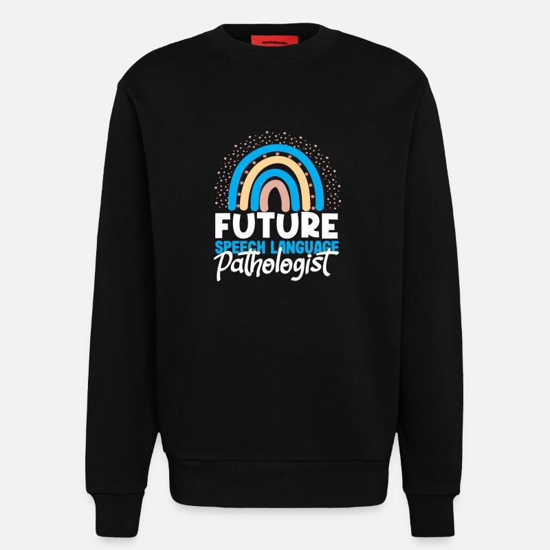 Future Speech Therapist Rainbow - Sweatshirt - made by SPREAD  - SOLID BLACK