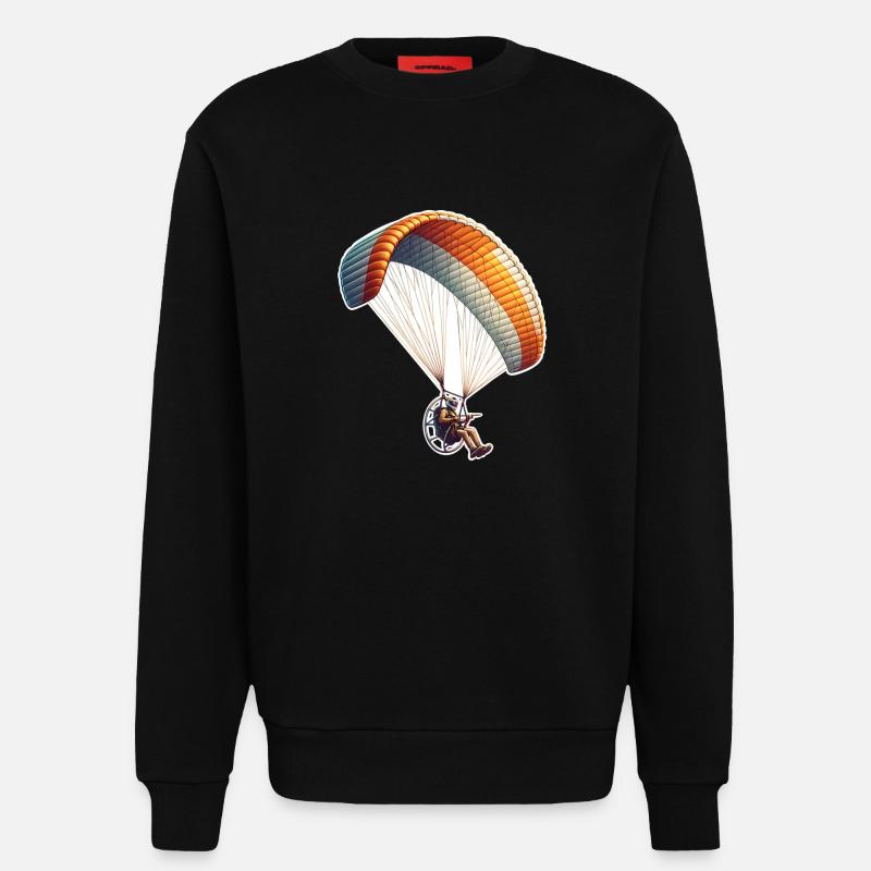 Motorschirm Paramotor - Sweatshirt - made by SPREAD - SOLID BLACK