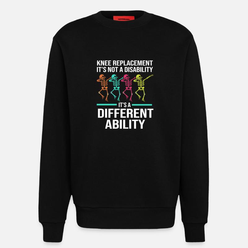 Knie Operation - Sweatshirt - made by SPREAD  - SOLID BLACK