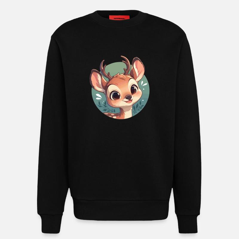 Hirsche Hirsch - Sweatshirt - made by SPREAD  - SOLID BLACK