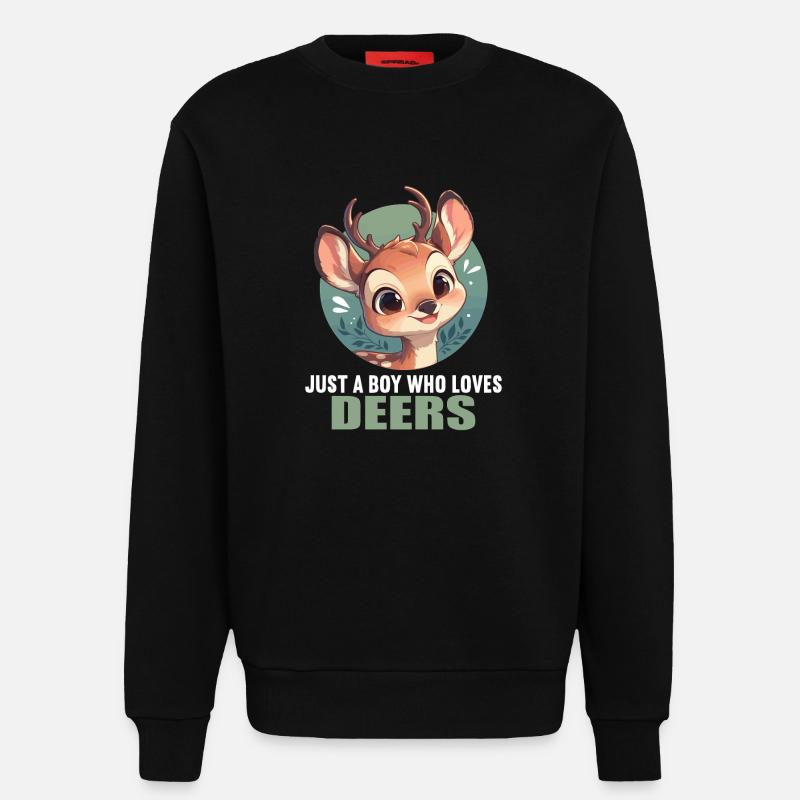 Hirsche Hirsch - Sweatshirt - made by SPREAD  - SOLID BLACK