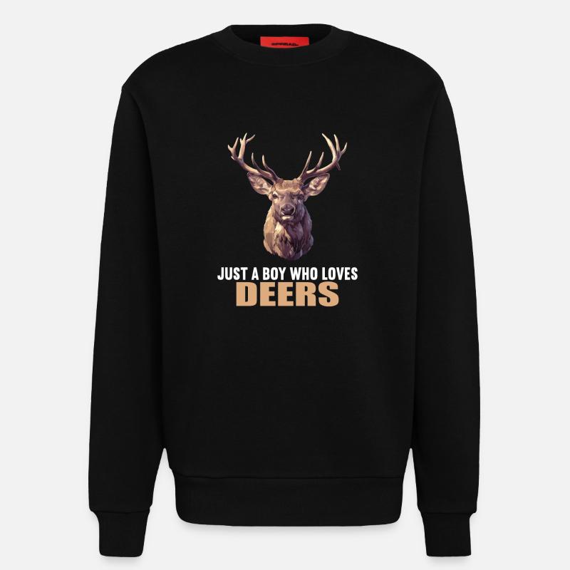 Hirsche Hirsch - Sweatshirt - made by SPREAD  - SOLID BLACK