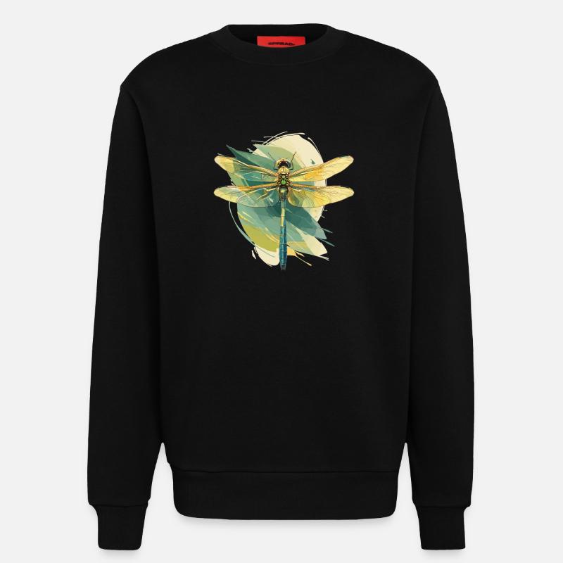 Libellules Libellule - Sweat bio décontracté fabriqué en UE - SOLID BLACK