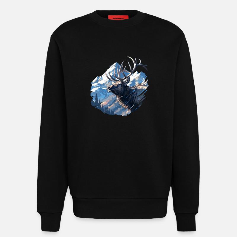 Elche Elch - Sweatshirt - made by SPREAD  - SOLID BLACK