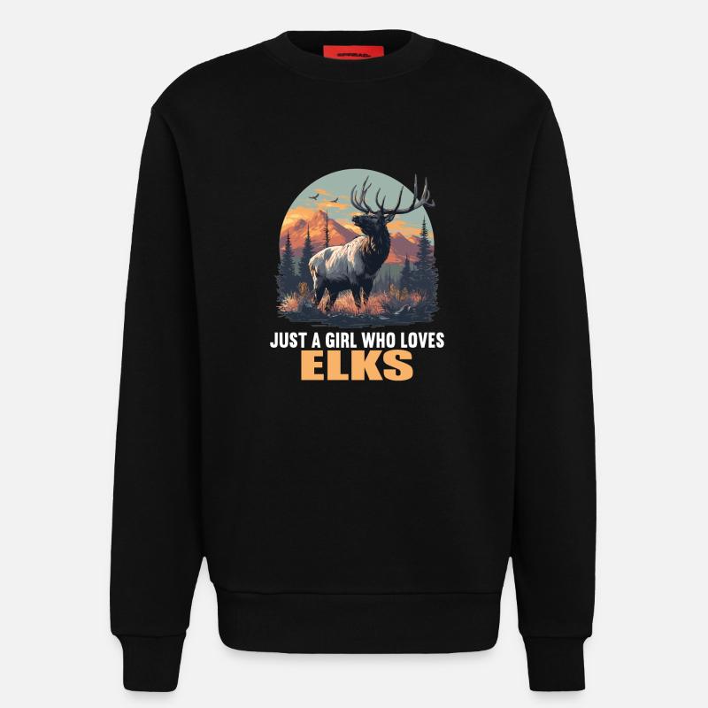 Elche Elch - Sweatshirt - made by SPREAD  - SOLID BLACK