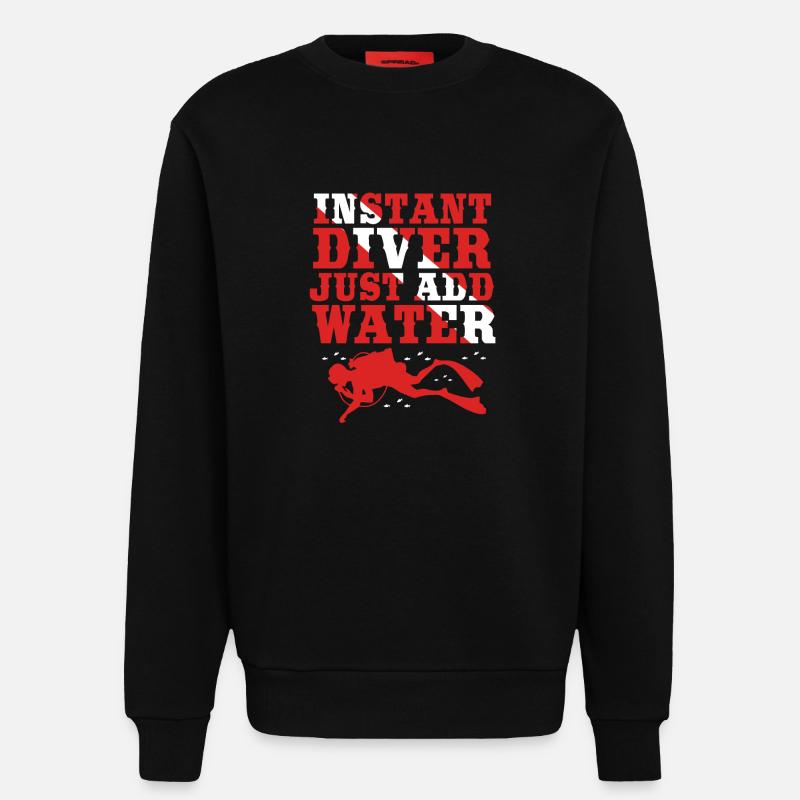 Tauchen - Sweatshirt - made by SPREAD - SOLID BLACK