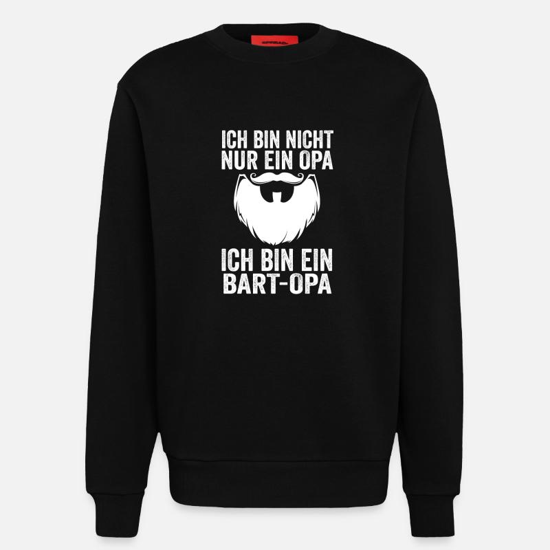 Opa Mit Bart - Sweatshirt - made by SPREAD  - SOLID BLACK