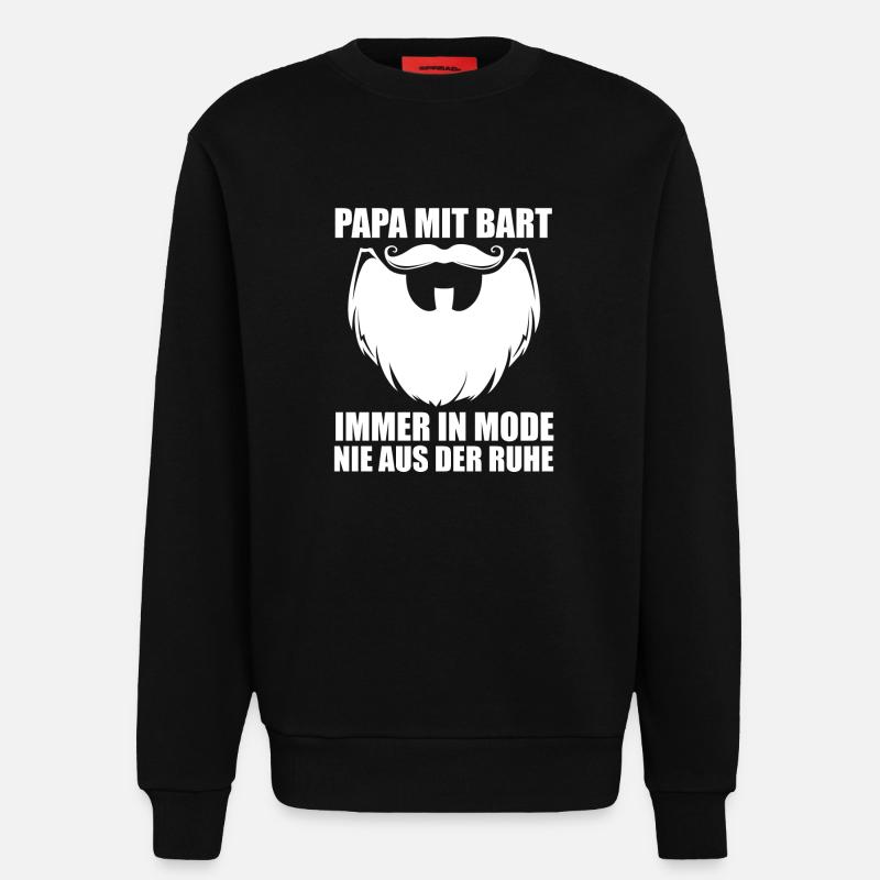 Papa Mit Bart - Sweatshirt - made by SPREAD  - SOLID BLACK