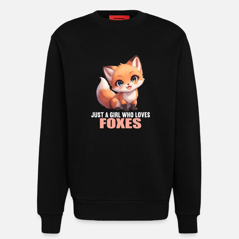 Foxes Fox - Sweatshirt - made by SPREAD  - SOLID BLACK