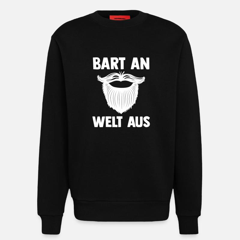 Bearded Bearded Beard - Sweatshirt - made by SPREAD - SOLID BLACK