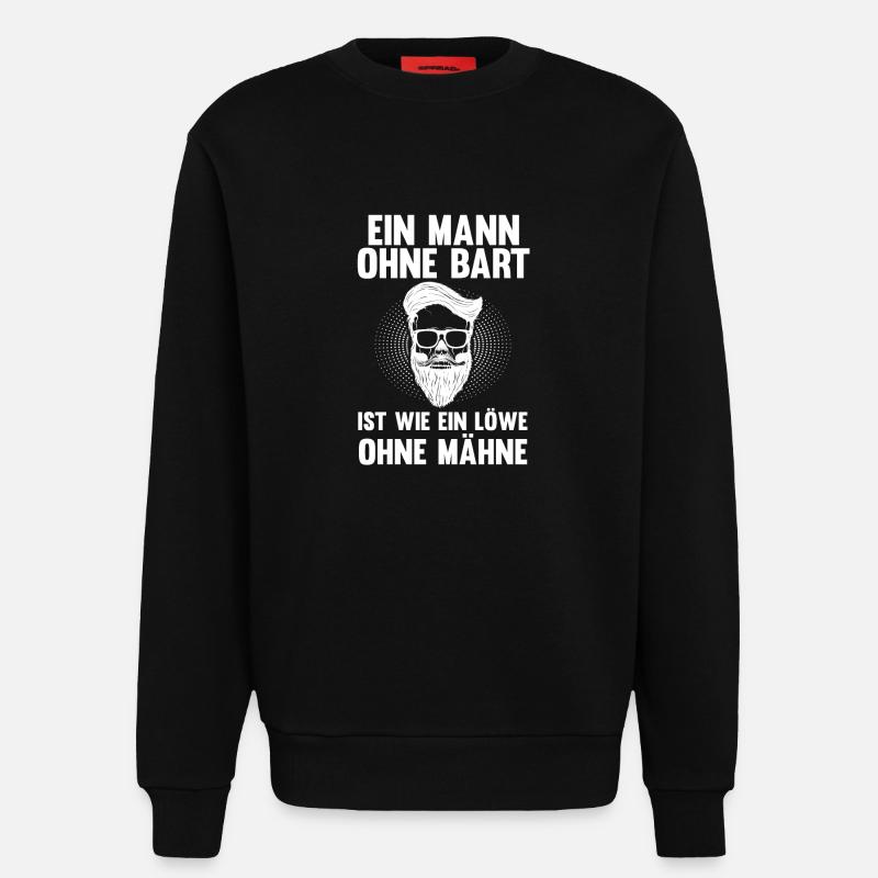 Bärtig Bartträger Bart - Sweatshirt - made by SPREAD - SOLID BLACK
