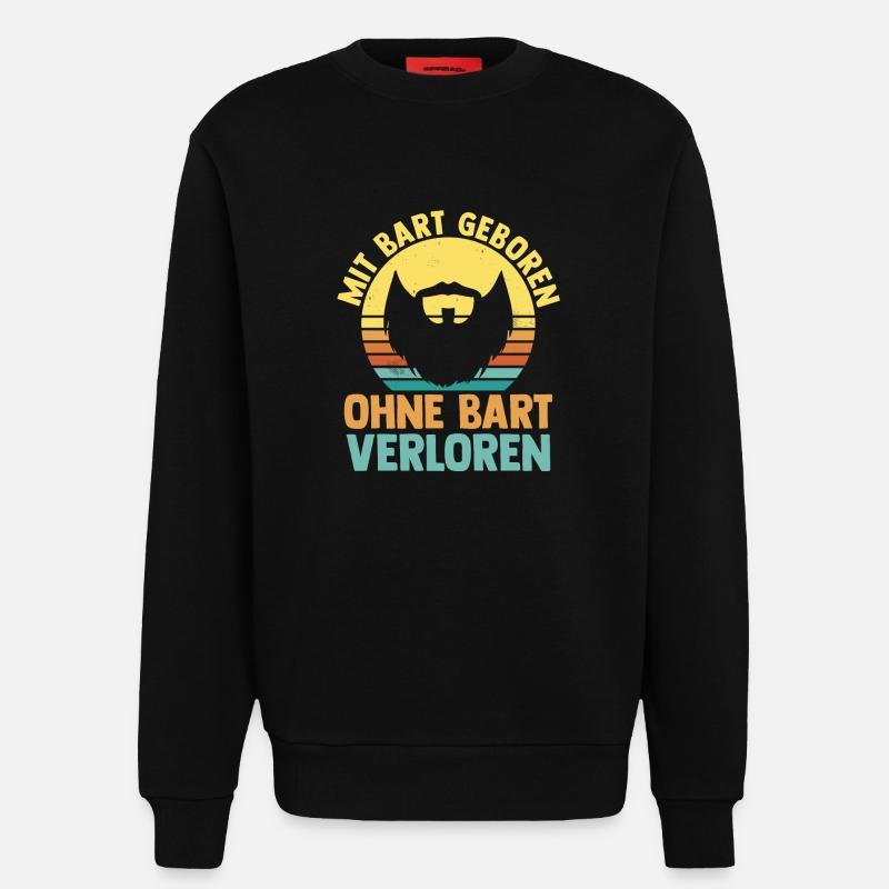 Bearded Bearded Beard - Sweatshirt - made by SPREAD  - SOLID BLACK