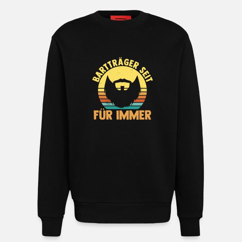 Bärtig Bartträger Bart - Sweatshirt - made by SPREAD - SOLID BLACK