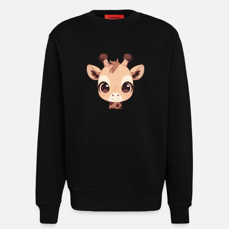 Giraffen Giraffe - Sweatshirt - made by SPREAD  - SOLID BLACK