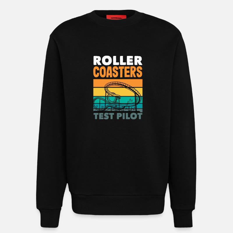 Achterbahn Testpilot Abenteuer - Sweatshirt - made by SPREAD  - SOLID BLACK