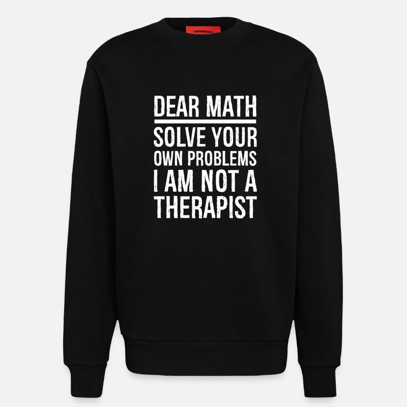 Cher math drôle - Sweat bio décontracté fabriqué en UE - SOLID BLACK