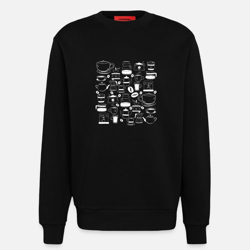 coffee lovers breakfast delight - Sweatshirt - made by SPREAD  - SOLID BLACK