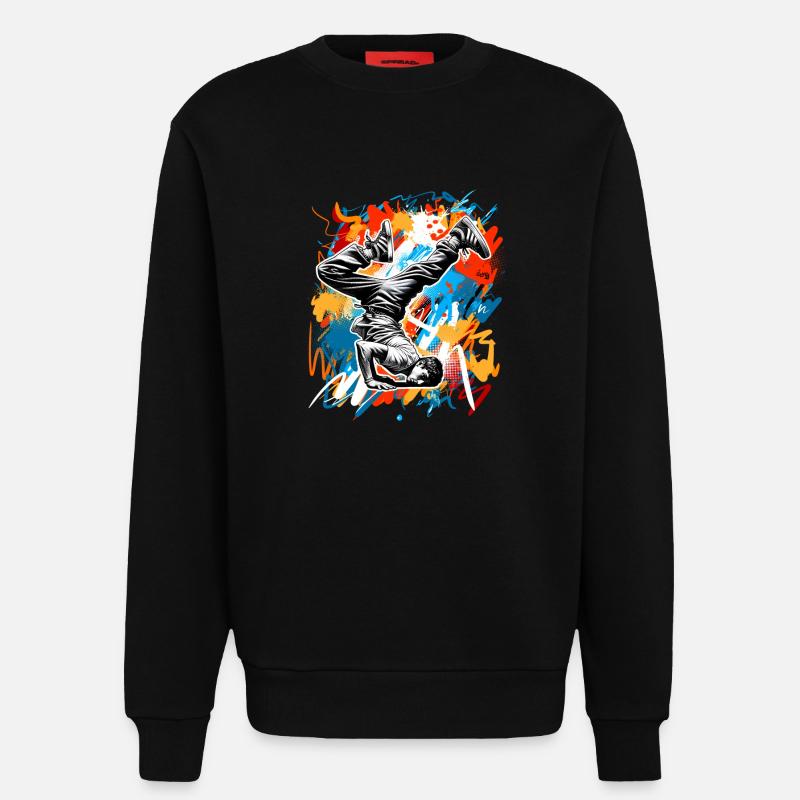 Breakdance - Sweatshirt - made by SPREAD  - SOLID BLACK