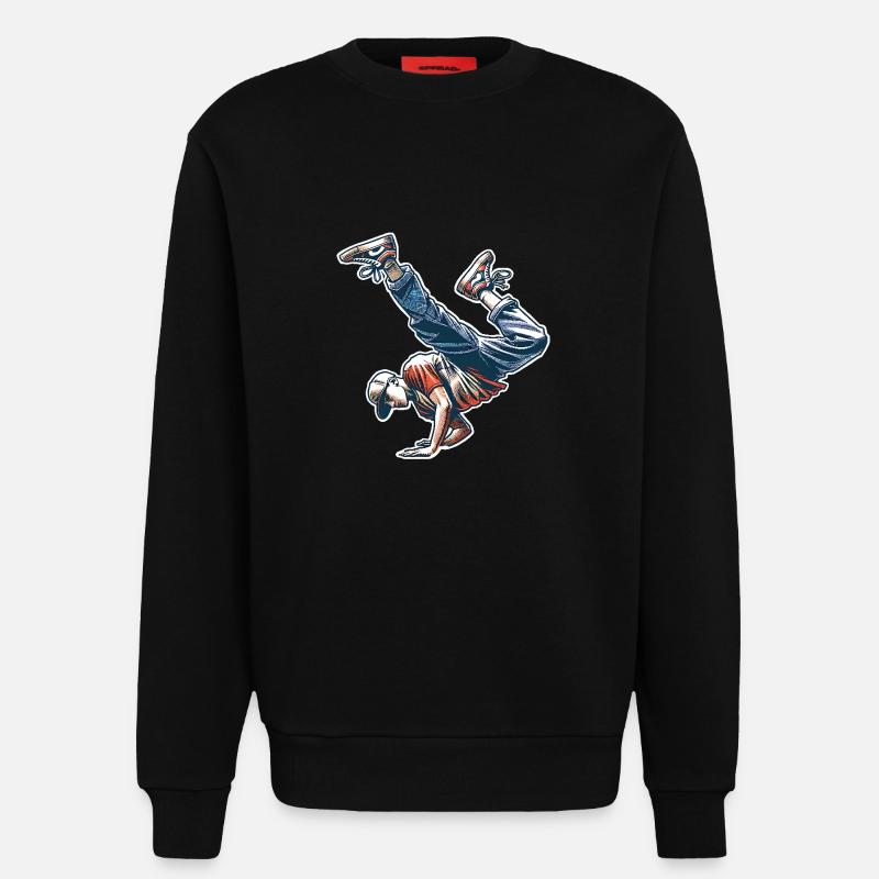 Breakdancing - Sweatshirt - made by SPREAD  - SOLID BLACK
